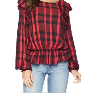 Sanctuary Buffalo Plaid Blouse